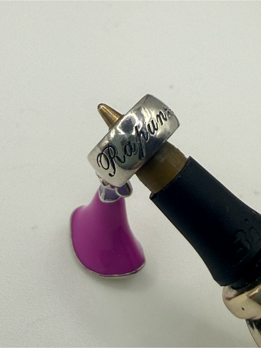 Pandora Disney Princess Rapunzel Pink & Purple Dress/Gown w Her Name Engraved!